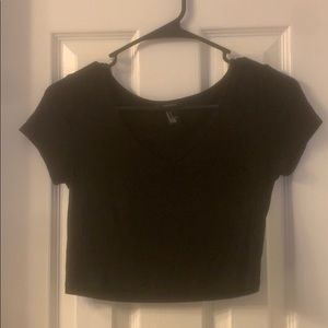 Black crop top